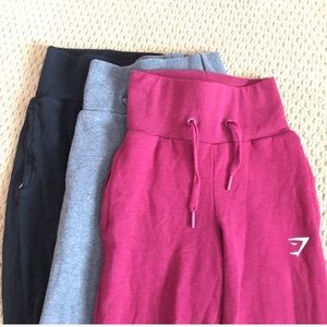 Black gymshark joggers for @kayleerobbs!